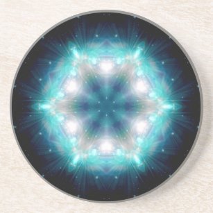 Sci-Fi Galaxy Blue Light abstract art Coaster