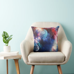 Sci-Fi Galaxy Outer Space Cosmic Throw Pillow