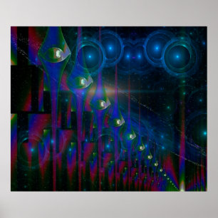 Sci-Fi Gates Abstract Fantasy Poster
