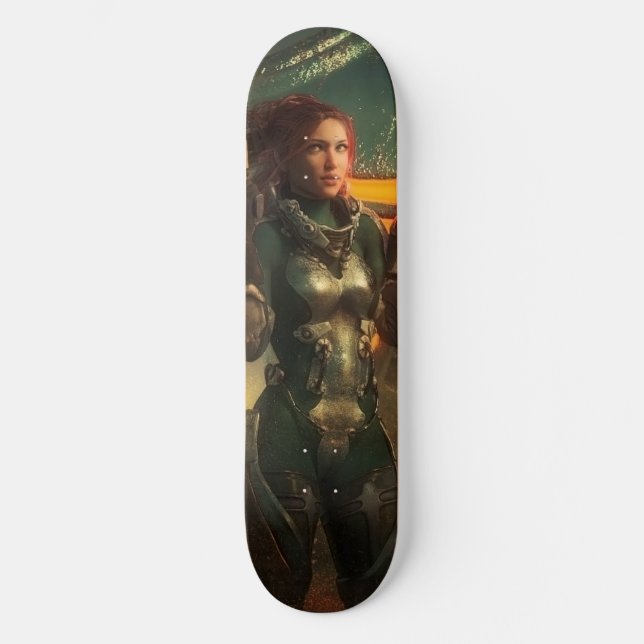 SCI FI Girl Skateboard Deck (Front)