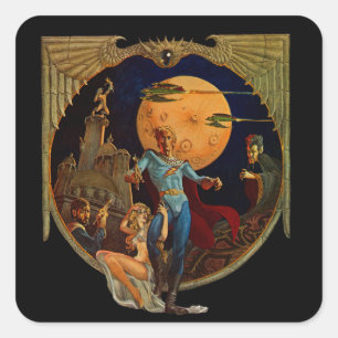 Sci-Fi Hero Square Sticker