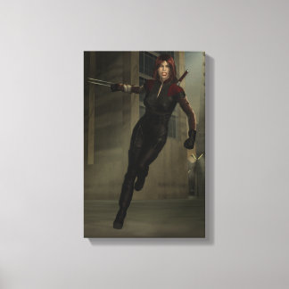 Sci Fi Heroine Cityscape Digital Fantasy Art Canvas Print
