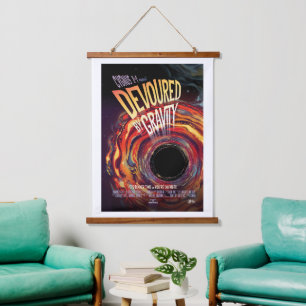 Sci-Fi Horror Movie Ad, Devoured By Gravity Hanging Tapestry