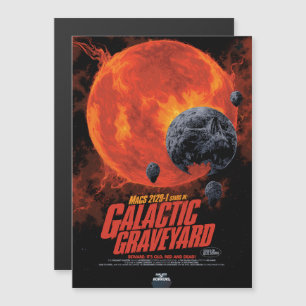 Sci-Fi Horror Movie Ad, Galactic Graveyard Magnetic Invitation