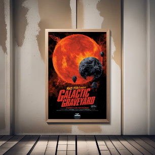 Sci-Fi Horror Movie Ad, Galactic Graveyard Photo Print