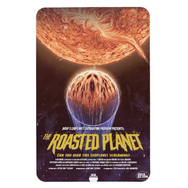 Sci-Fi Horror Movie Ad, The Roasted Planet Magnet (Vertical)