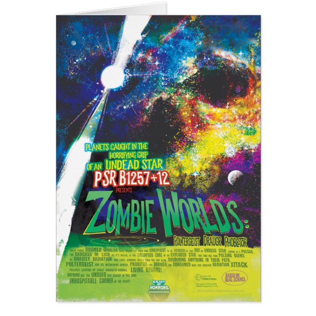Sci-Fi Horror Movie Ad, Zombie Worlds (Front)