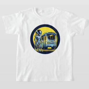 Sci-Fi in Daily Life - Quirky Alien & Robot Scenes T-Shirt