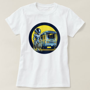 Sci-Fi in Daily Life - Quirky Alien & Robot Scenes T-Shirt