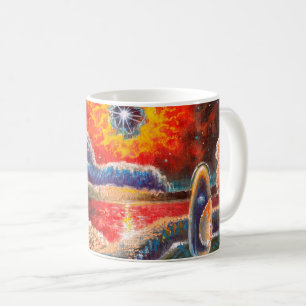 Sci Fi Landscape Painting Coffee Mug