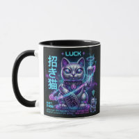 Sci-Fi Lucky Cat Maneki Neko Cosmic Charm Graphic
