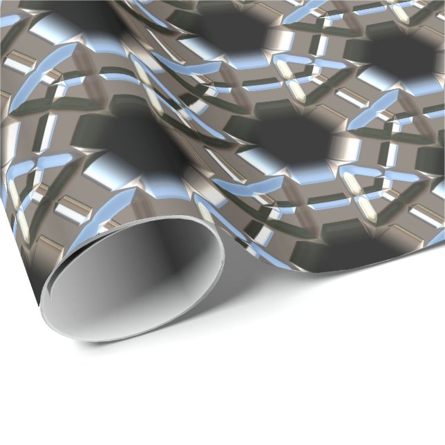 Sci-Fi Metal Pattern 2 Wrapping Paper (Roll Corner)