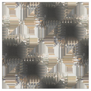 Sci-Fi Metal Patterns 3 Custom Fabric
