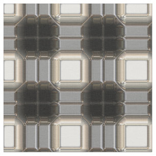 Sci-Fi Metal Patterns 5 Custom Fabric