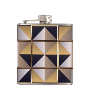 Sci-Fi Metal Patterns 6A Wrapped Flask