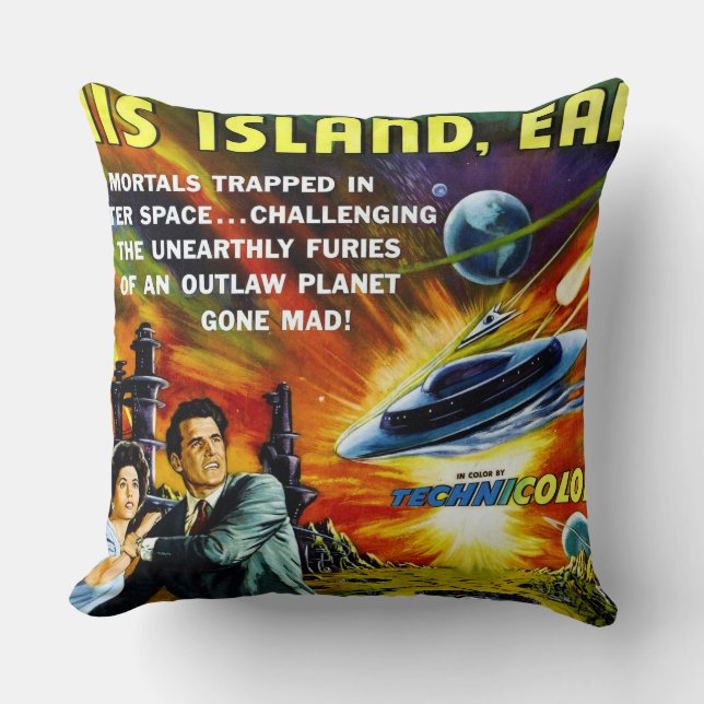 Sci-Fi Movie Poster 1954 Cushion (Front)