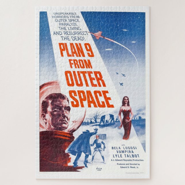 Sci-fi movie poster "Plan 9 From Outer Space", Jigsaw Puzzle (Vertical)