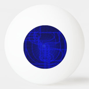 Sci-Fi Neon Circuits Ping Pong Ball