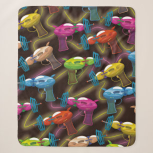 sci fi ray guns sherpa blanket