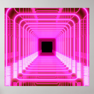 Sci-Fi Retro 3D: Pop Art Illustration Poster