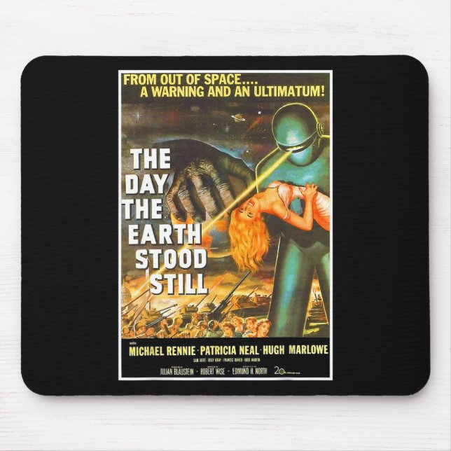 Sci Fi Robot Halloween Earth Invasion Science Fict Mouse Mat (Front)