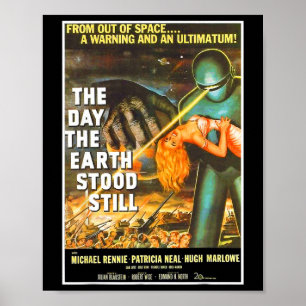 Sci Fi Robot Halloween Earth Invasion Science Fict Poster