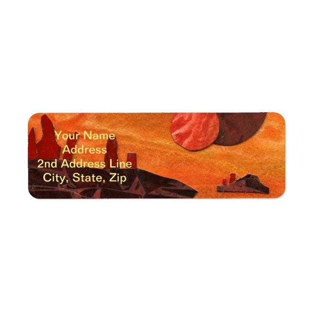 "Sci-Fi "Sea of Fire" double suns, lava seas (Front)