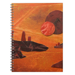 Sci-Fi "Seas of Fire" double suns, lava seas world Notebook
