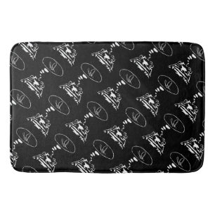 Sci-Fi smart animals "Hungry Frog Dreams" Bath Mat