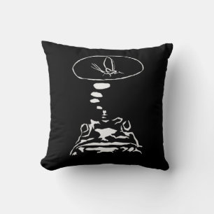 Sci-Fi smart animals "Hungry Frog Dreams" Cushion
