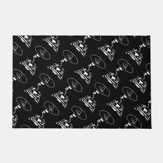 Sci-Fi smart animals "Hungry Frog Dreams"          Doormat (Front)