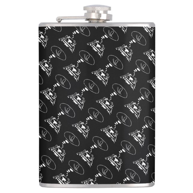 Sci-Fi smart animals "Hungry Frog Dreams"          Hip Flask (Front)