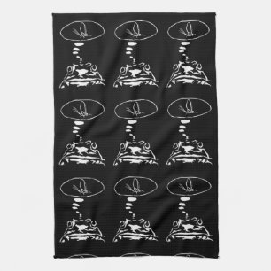 Sci-Fi smart animals "Hungry Frog Dreams"          Tea Towel