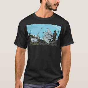 Sci Fi Spin Lauched Space Port. T-Shirt