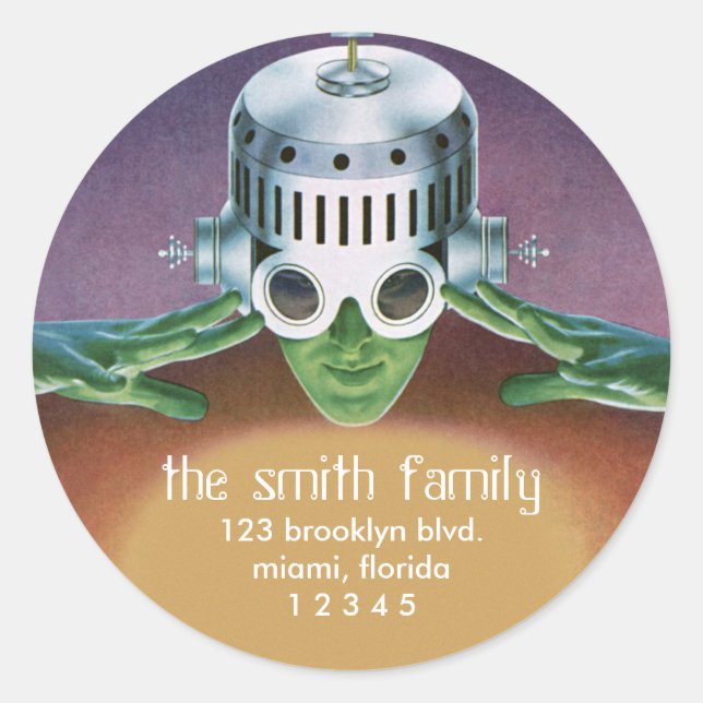 Sci-Fi Svengali Address Label Stickers (Front)