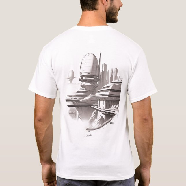 Sci-Fi T-shirt Traversing the Universe 03 A Back (Back)