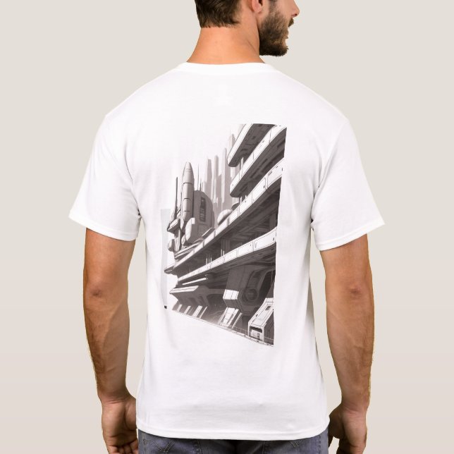 Sci-Fi T-shirt Traversing the Universe 03 F Back (Back)