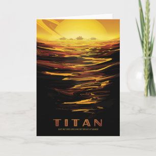 Sci-Fi Travel Ad, Moon Titan Card