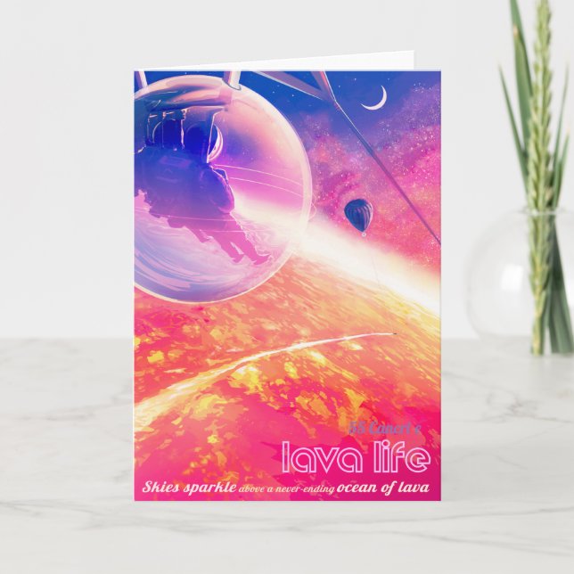 Sci-Fi Travel Ad, Planet 55 Cancri e Card (Front)