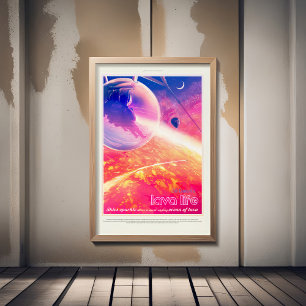 Sci-Fi Travel Ad, Planet 55 Cancri e Poster