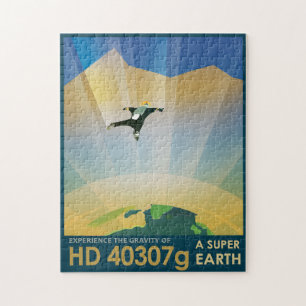Sci-Fi Travel Ad, Planet HD 40307g Jigsaw Puzzle