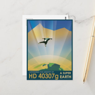Sci-Fi Travel Ad, Planet HD 40307g Postcard