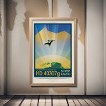 Sci-Fi Travel Ad, Planet HD 40307g Poster<br><div class="desc">You may add a bit of the future to your business or home with science fiction travel posters. They can be a source of encouragement and inspiration, reminding you of all the incredible locations and experiences the cosmos has in store for us. These posters highlight the infinite possibilities of science...</div>