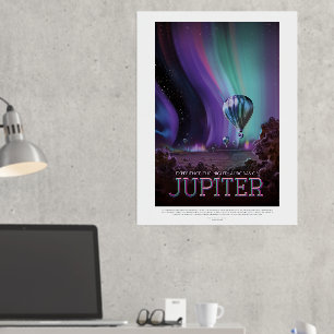 Sci-Fi Travel Ad, Planet Jupiter Foil Prints