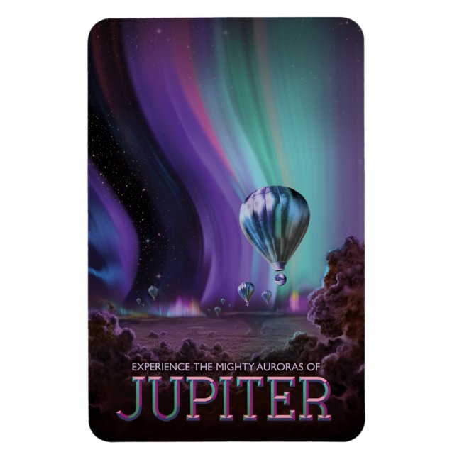 Sci-Fi Travel Ad, Planet Jupiter Magnet (Vertical)