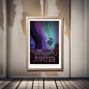 Sci-Fi Travel Ad, Planet Jupiter Photo Print