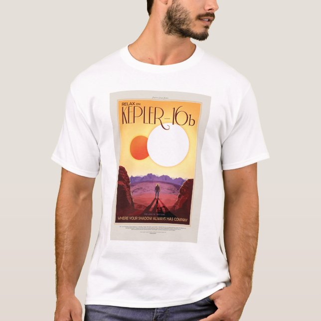 Sci-Fi Travel Ad, Planet Kepler-16b T-Shirt (Front)