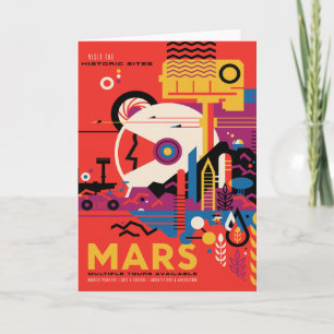 Sci-Fi Travel Ad, Planet Mars Card