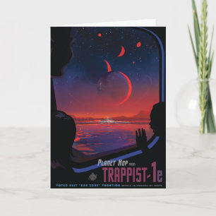 Sci-Fi Travel Ad, Planet Trapist-1e Card