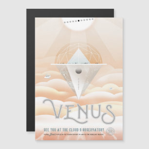Sci-Fi Travel Ad, Planet Venus Magnetic Invitation